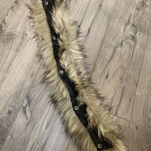 Faux fur trim for hood